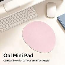 Mini Oval Shape Office Mouse Pad Business Travel Laptop Circle Mousepad Small Stitched Edge Mat Computer Game Table Mats Rubber Waterproof Anti-Slip Gaming Esports User Keyboard Mousepad - View 7