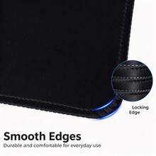 Mini Square Shape Office Mouse Pad Business Travel Laptop Portable Pocket Mousepad Small Size Stitched Edge Mat Computer Game Table Mats Rubber Waterproof Anti-Slip Gaming Esports User Keyboard Desk Pad - View 4