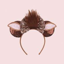 Disney 1pc Fantasy Animal Themed Bow Headband, Shiny Bow Ear Design, Cute Cartoon Minnie Ear Headband, Perfect For School Parties, Costume Parties, Role-Playing And Theme Park Visits, Ideal Gift For Various Occasions. This Minnie Bow Headband Is Suitable For Men And Women To Wear, Also Suitable For Couples To Wear Together, Perfect Accessory For Playing Princess, Celebrating Birthdays And Attending Christmas Parties. (Hair Accessories, Headbands, Headbands, Women's Headbands) - Multicolor - View 2