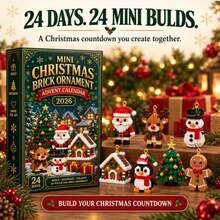 100pcs 24-Day Mini Christmas Brick Ornament Advent Calendar - Multicolor - View 5