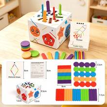 Montessori Early Education Color Sorting Busy Box, Educational Shape Matching Toy For Baby Color Recognition And Focus Training, Learning Toy - Multicolor - View 9