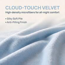 1pc Fleece Fitted Sheet, Queen/King Size. Luxurious, Ultra-Soft And Comfortable Flannel Fitted Sheet With Soft 12-Inch Deep Pockets For Warmth, Perfect For Autumn, Winter And Spring Use. Pillowcase Not Included. Securely Covers Mattress. - Dusty Blue - View 4