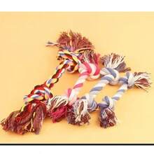 Random Color Mixed Braided Rope Dog Toy, Durable Chew Rope Knot Toy, Dental Cleaning And Teething Dog Chew Toy For Small Dogs - Random Color - View 11