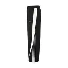 Adidas Men's Drawstring Elastic Waist Contrast Color Striped Outdoor Sports Loose Straight Leg Casual Long Pants - Black and White - View 4