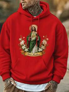 Men Hoodies - Red - View 1