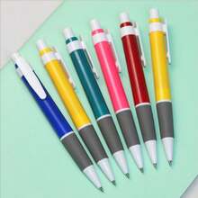 10PCS Colorful Retractable Plastic Ballpoint Pens - Minimalist Bullet Head Design 0.7mm Ballpoint Pens - Office Supplies Stationery - Student Stationery - A - View 7