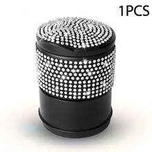 Sparkling Crystal Car Ashtray With Lid - Portable, Odor-Resistant Trash Can & Coin Holder For Car, Truck, Office, And Home - Rhinestone Ashtray - View 9