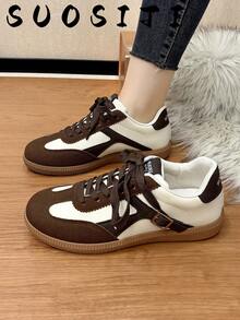 Women's Fashion Non-Slip, Durable, Comfortable And Lightweight Sports Casual Shoes - Brown - View 4