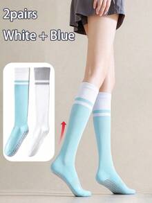 1/2/4 Pairs Women's Compression Socks, Suitable For Sports, Fitness, Running, Jump Rope And Yoga; Unisex Long Socks - Multicolor - View 14