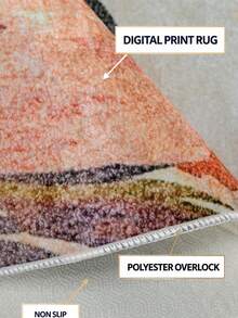 Decomia -Digitally Printed Living Room Rug, Kitchen Rug, Runner - Bronze - View 3