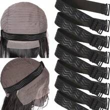 7pcs Adjustable Elastic Band Set, Designed For Securing Glueless Wigs, Featuring Non-Slip Silicone Strips And Detachable Buckles For Secure Fit - View 11