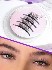 Magnetic Segmented Single Cluster Design, Adjustable Density, Natural Hair Flow, Lightweight And Realistic, Soft And Not Heavy On Eyes, Fits Natural Eye Shape - View 2