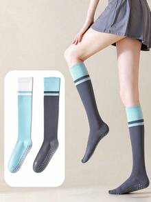 1/2/4 Pairs Women's Compression Socks, Suitable For Sports, Fitness, Running, Jump Rope And Yoga; Unisex Long Socks - Multicolor - View 7
