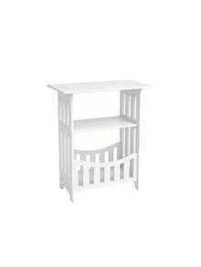 Modern Minimalist Small Table - White Plastic Storage And Coffee Table With Multi-Functional Shelf, Space-Saving Compact Design, Suitable For Bedroom, Living Room, Office - Easy To Assemble, Small Table Suitable For Bedroom - Multicolor - View 14