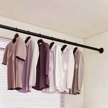 1pc Closet Rod, Multi-Functional Telescopic Rod, Suitable For Wardrobe, Curtain, Bathroom, Laundry Room - A - View 4