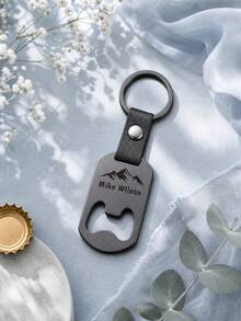 Personalized Engraved Bottle Opener Keychain, Birthday Gift For Him, Custom Gift For Men, Gift For Boyfriend, Husband, Dad - Multicolor - View 4