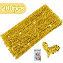 100/200pcs 64 Colors 30cm Value Pack DIY Vibrant Thick Bendable Soft Fuzzy Long Pipe Cleaners Set, Plush Tinsel Twist Sticks Bulk With Video Tutorial, Fuzzy Wire For DIY Christmas Decoration Festivals, Handcraft Projects Sticks Art Crafts Beginners - Multicolor - View 73