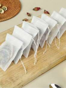 100pcs Reusable Non-Woven Fabric Tea Bags, Medicine Bags And Soup Bags, Suitable For Various Filtration Uses, With Drawstring Closure Design, Perfect For Loose Tea, Soup Ingredients, Chinese Herbal Medicine And Spices - Multicolor - View 22