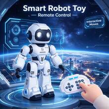 Space-Themed Programmable Smart Robot, Voice Control & Remote Control Dual Mode, Interactive Human-Robot Interaction, One-Key Auto Demo Function, LED Eye Light Effects, Storytelling, Singing & Dancing, STEM Educational Toy, Children's Companion Toy, Halloween Christmas Birthday Gift - Multicolor - View 11