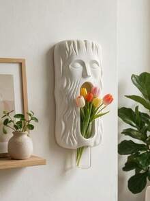 Wall-Mounted Vase, Hydroponic Test Tube Vase, Wall Decor Vase, No-Drill Installation, Traceless Adhesive Fixing, Rope Hanging, Multi-Way Flat-Bottom Test Tube Style Wall Vase - 1PC - View 2