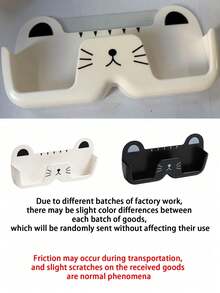 Cartoon Cat-Shaped Glasses Holders-Creative Wall-Mounted Sun And Fashion Glasses Storage Box,No-Nail Wall-Mounted Cute Animal Eyeglass Storage Rack - Multicolor - View 10