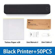 Marklife X8 A4 Thermal Printer, Portable Bluetooth Inkless Printer For PDF Photos Documents, Wireless Tattoo Stencil Machine For Home School Office Tattoo Artists - Multicolor - View 10