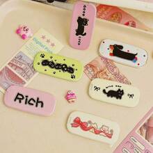 1pc Mirror Back Sticker Transparent Funny Mirror New Year Style Adhesive Cartoon Cute Animal Foldable Niche Binge-Watching Mirror Phone Desktop Stand Minimalist High-Value Adorable Pink Phone Holder For Women - Multicolor - View 3
