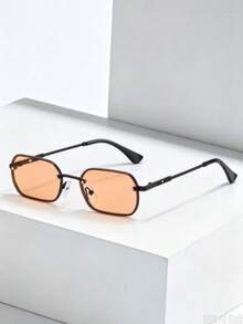 2 Pairs Of Vintage Square Fashion Glasses Suitable For Travel Photography Beach Accessories For Daily Wear - Black - View 7