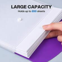 Eagle 6pcs Loose-Leaf Binder With Pockets, 11-Hole Dividers, Compatible With 2/3/4 Ring Binders, Transparent Label Storage Organizer, Suitable For School, Home, Office Use - TYZP068 - View 4