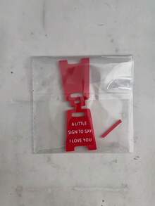 1Pc 3D Printed Mini Love Desk Sign, "A Little Sign To Say I Love You" Tabletop A-Frame Plaque, Romantic Valentine's Day Decor, Sweet Anniversary Gift For Lover, Small Red Tabletop Ornament, Wedding & Confession Present - Multicolor - View 9