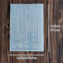 Forest Pine Tree Embossing Folder Plastic Embossing Template For Card Making Scrapbooking DIY Paper Craft Album Decoration 3D - SD-6 - View 5