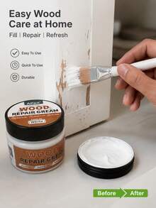Gift-Ready Wood Repair Cream, Black & White Wood Filler Paste, Ideal ...