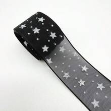 5yards 25mm Organza Ribbon Printed Stars Ribbon For Bow Christmas Wedding Decoration DIY Sewing Craft - Stars Ribbon - View 18