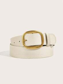 2pcs Brown & Black Fuzzy Retro Casual PU Leather Belt, Suitable For Autumn/Winter Outfits - Suede Brown + Black - View 23