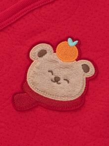 Balabala Baby Newborn Winter Jumpsuit Boys Girls Cute Jumpsuit Soft Warm Infant Jumpsuit - Red - View 6