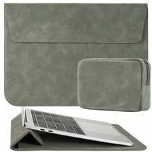 SENLASI PU Leather Laptop Bag 3-In-1 With Thickened Stand Support - Ergonomic Laptop Bag Compatible With MacBook Air Pro 13 14 Inch M1 M2 M3, Neo A18, Built-In Mouse Pad, Lightweight, High Quality, Pink - View 11