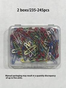 120/240pcs Rust-Proof Colored Push Pins (19mm/0.74 Inch), Suitable For DIY Crafts And Sewing Projects. Portable Card Decoration Clips, File Organization Or Bookmarks, U-Shaped Stationery Back To School Essentials - A - View 12