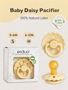 1pc Baby Flower Pacifier, Natural Soft Latex Nipple, Mimics Breastfeeding, Infant Teething Toy, Soothing Pacifier For 0-18 Months Old Babies - Multicolor - View 23