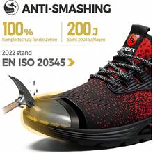 Zapatos de trabajo y utilitarios para hombre - Rojo - Ver 2