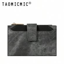 Women's Clutch Wallet, Denim Texture PU Long Bifold Wallet, 14 Card Slots, Photo Slot And Zipper Coin Pocket, Large Capacity Portable Wallet - Multicolor - View 11