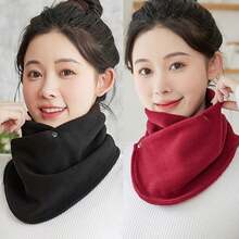 3pcs/Set Multi-Functional Solid Color Warm Tone Highly Attractive Scarf, Versatile Scarf Neck, Soft Fabric, Suitable For Men And Women. Very Convenient To Store And Use. Suitable For Autumn And Winter Seasons. This Is A Soft And Comfortable Outdoor Travel Windproof Scarf - Multicolor - View 5