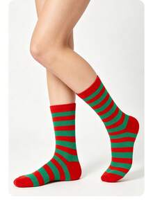 Tất cao đến gối kẻ sọc unisex cho tiệc Giáng sinh và ngày lễ ở châu Âu và Mỹ, cũng phù hợp cho trang phục cosplay - Nhiều màu - Xem 14