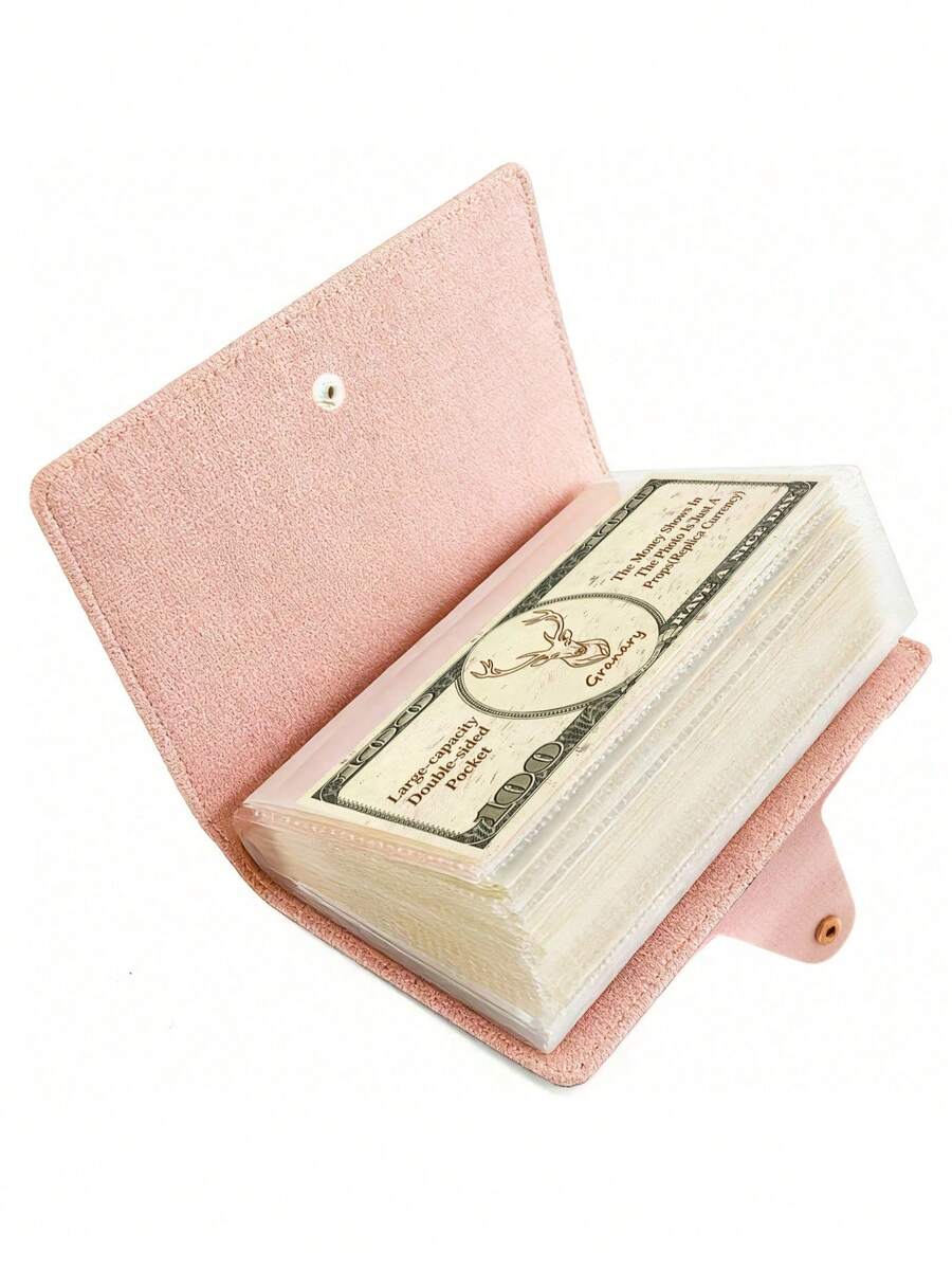 Grain Savings Challenge - Budget Notebook Cash Ledger Stamp Card, Large Capacity Financial Pocket Notebook For Women, Designed To Hold Cash And Bills