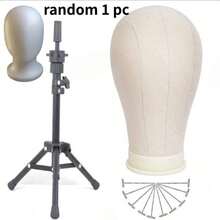 Foam Wig Mannequin Head, Canvas Model Head For Wig Making And Display - Multicolor - View 5