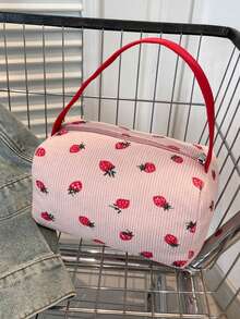 Fresh Strawberry Pattern Mini Handbag, Casual And Minimalist Design, Perfect For Daily Outings, Travel, Shopping And Various Occasions, Easily Store Your Essentials, A Versatile Fashion Item Suitable For Various Styles And Occasions, Also Great As A Gift For Friends - Multicolor - View 4