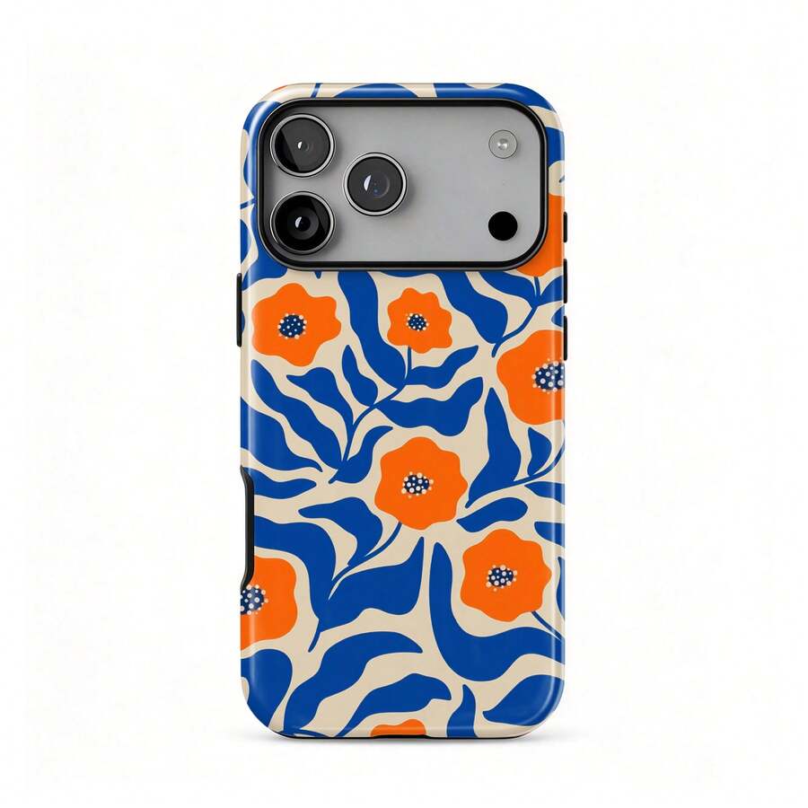 Matisse 花卉藝術橘色花朵圖案手機殼,適用於 iPhone 18 17 16 15 14 13 12 11 Pro Max - 彩色 - 查看 1