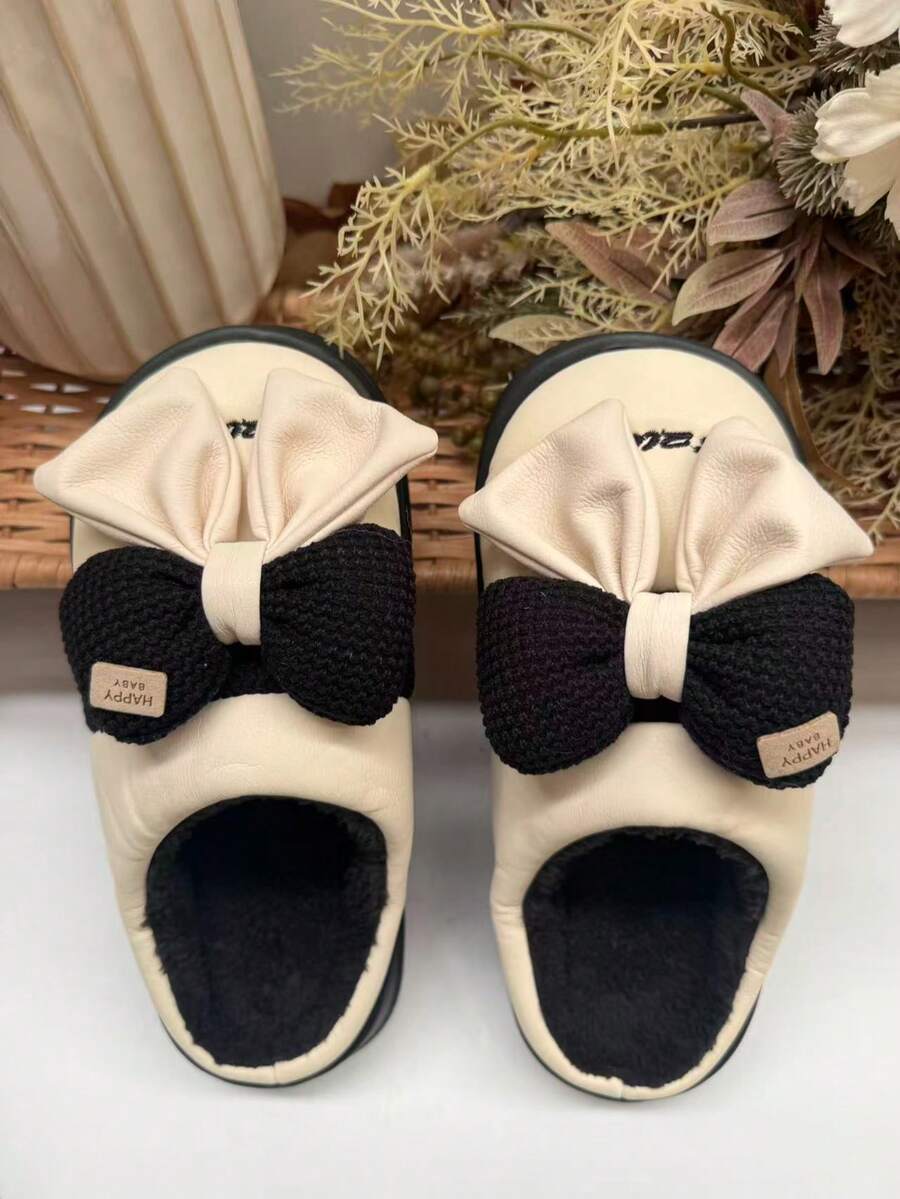 Women Home Slippers - Black and White - View 1