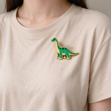 Colorful Dinosaur Enamel Pins Set, Cute Cartoon Dino Brooches, Metal Animals Lapel Badges For Backpack Clothes Hat, Lovely Gift For Dinosaur Lovers - Multicolor - View 5