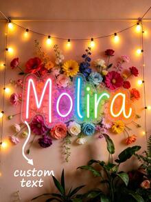 Custom Neon Light, USB LED Dimmable Neon Light, Customizable Personalized Neon Light, Christmas, Wedding, Birthday, Valentine's Day Gift - Color-blocked Neon Lights - View 3
