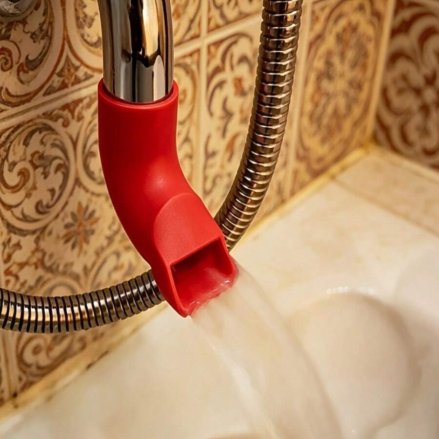 2pcs Faucet Extender, Anti-Splash Water Guide, Sink Water Diverter Sleeve, Universal Faucet Accessory, Kitchen & Bathroom Sink Aid, Water-Saving No-Installation Faucet Sleeve, Water Flow Directional Extension Sleeve, Multi-Scenario Home Water Supply & Drainage Small Item